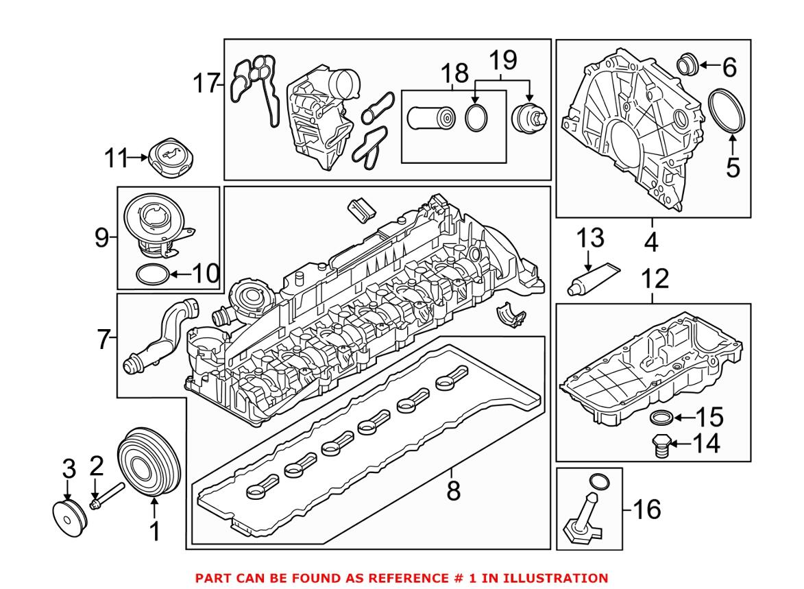 BMW Engine Crankshaft Pulley 11238511321
